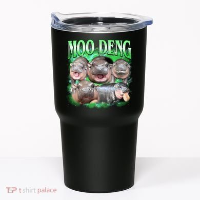 Green Moo Deng Meme Hippo Tumbler