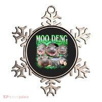 Green Moo Deng Meme Hippo Ornament thumb 0