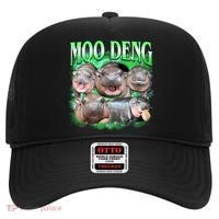 Green Moo Deng Meme Hippo Hat thumb 0