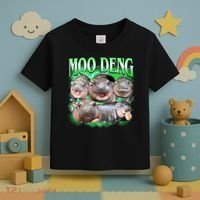 Green Moo Deng Meme Hippo Toddler T-Shirt thumb 3
