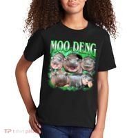 Green Moo Deng Meme Hippo Kids T-Shirt thumb 2
