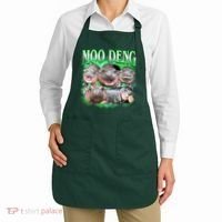 Green Moo Deng Meme Hippo Apron thumb 2