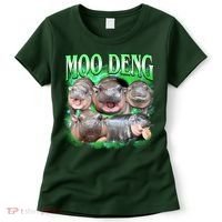 Green Moo Deng Meme Hippo Women's T-Shirt thumb 0