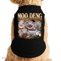 Gold Moo Deng Meme Hippo Funny Doggie Tank thumb 0