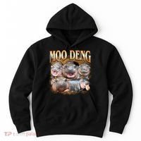 Gold Moo Deng Meme Hippo Funny Hoodie thumb 0