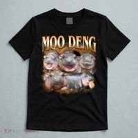 Gold Moo Deng Meme Hippo Funny T-Shirt thumb 5