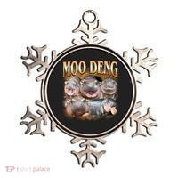 Gold Moo Deng Meme Hippo Funny Ornament thumb 0