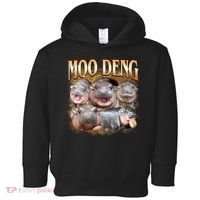 Gold Moo Deng Meme Hippo Funny Toddler Hoodie thumb 0