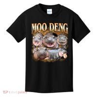 Gold Moo Deng Meme Hippo Funny Kids T-Shirt thumb 0