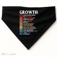 Growth Mindset Definition Motivational Quote Inspiration USA-Made Doggie Bandana thumb 0