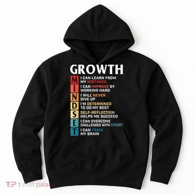 Growth Mindset Definition Motivational Quote Inspiration Hoodie