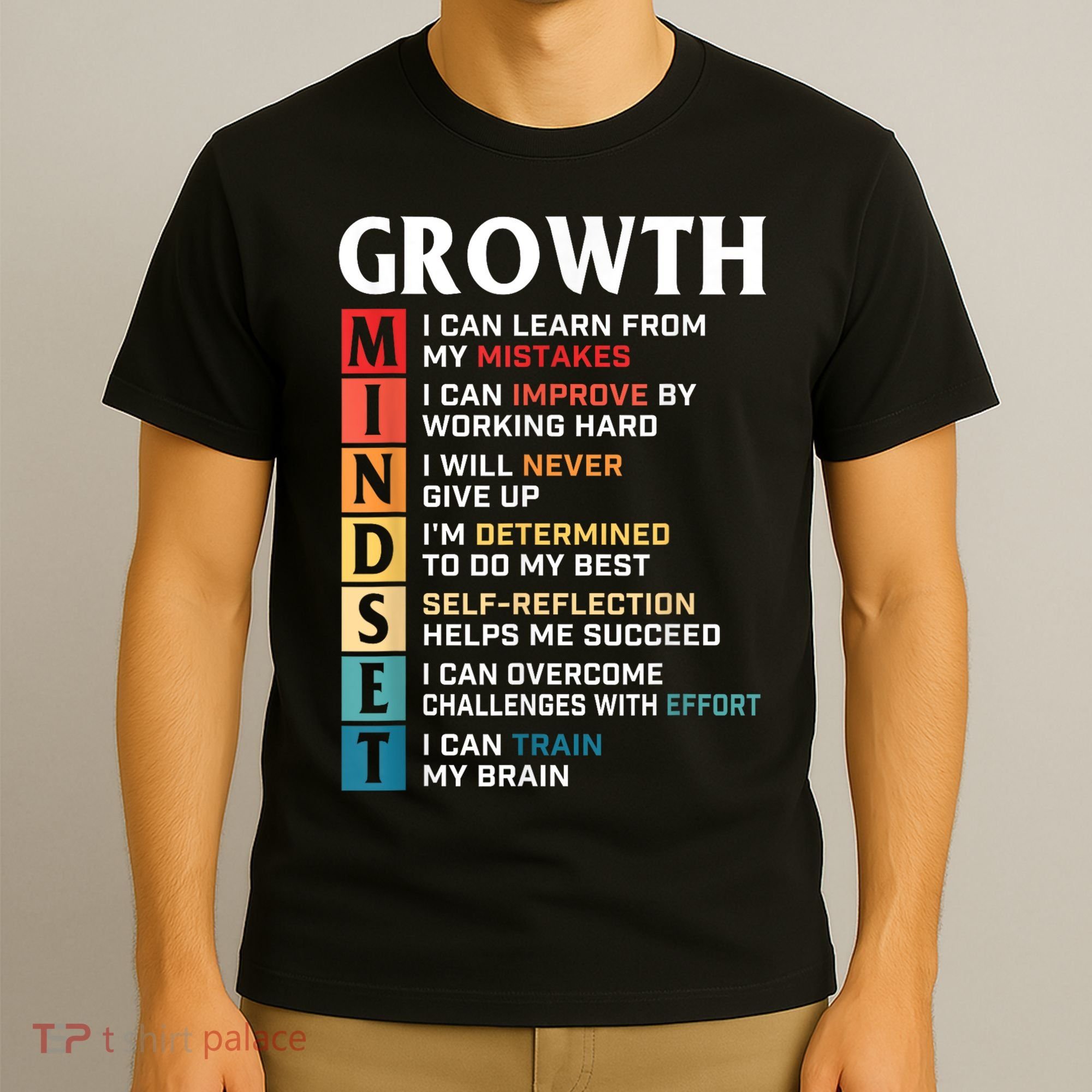 Growth Mindset Definition Motivational Quote Inspiration T-Shirt