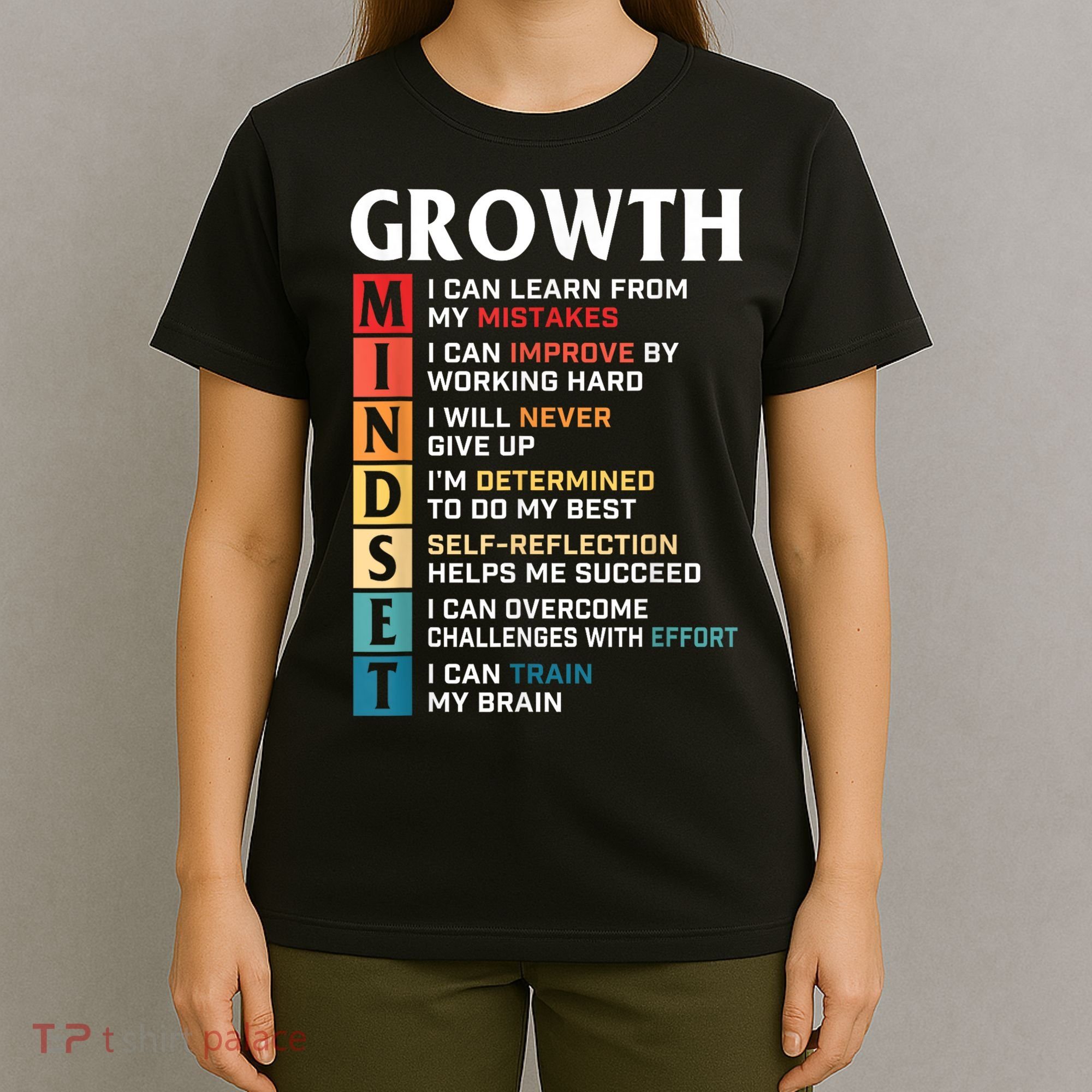 Growth Mindset Definition Motivational Quote Inspiration T-Shirt
