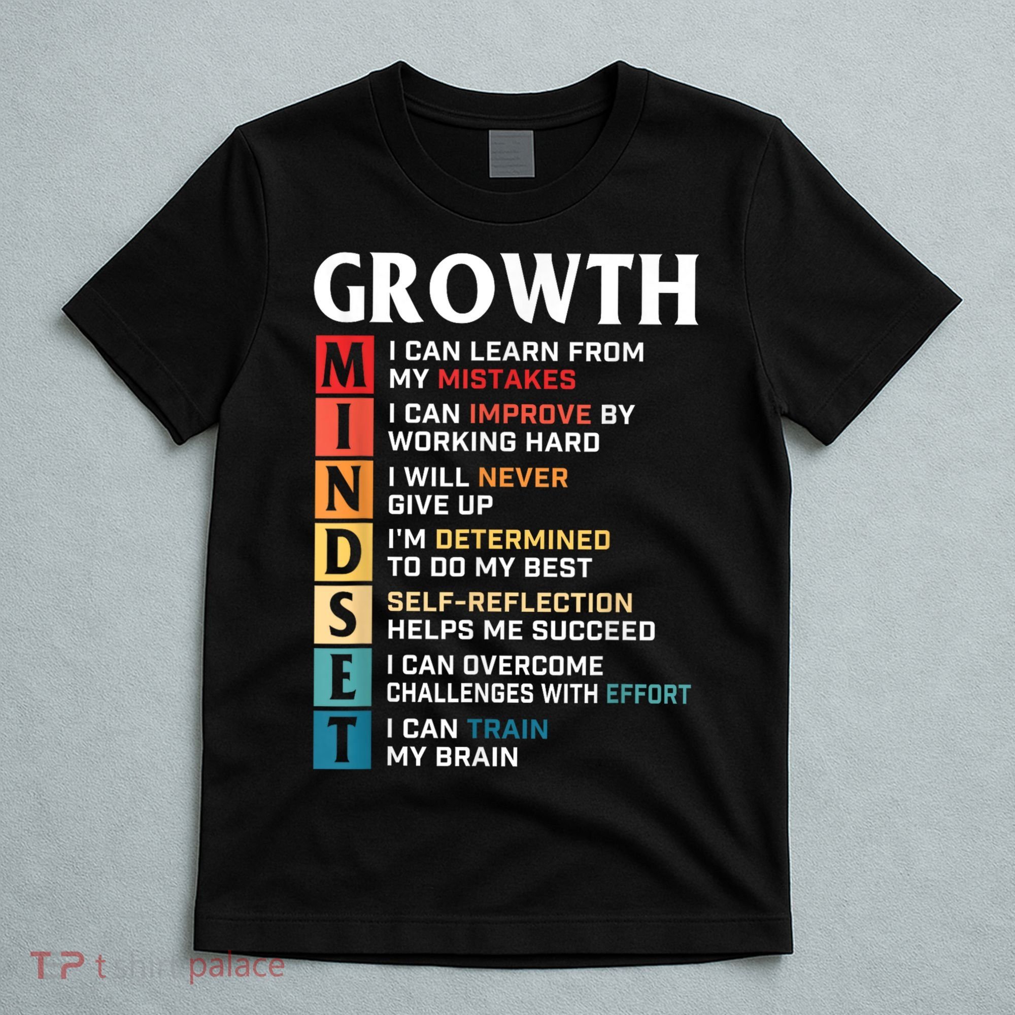 Growth Mindset Definition Motivational Quote Inspiration T-Shirt