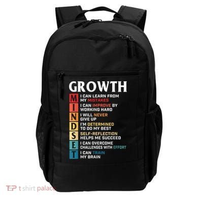 Growth Mindset Definition Motivational Quote Inspiration Backpack