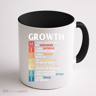 Growth Mindset Definition Motivational Quote Inspiration Coffee Mug back