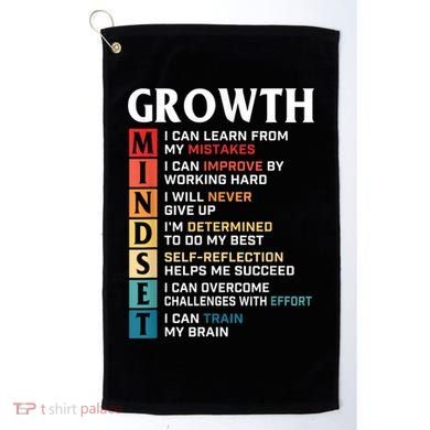 Growth Mindset Definition Motivational Quote Inspiration Golf Towel
