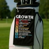 Growth Mindset Definition Motivational Quote Inspiration Golf Towel thumb 2