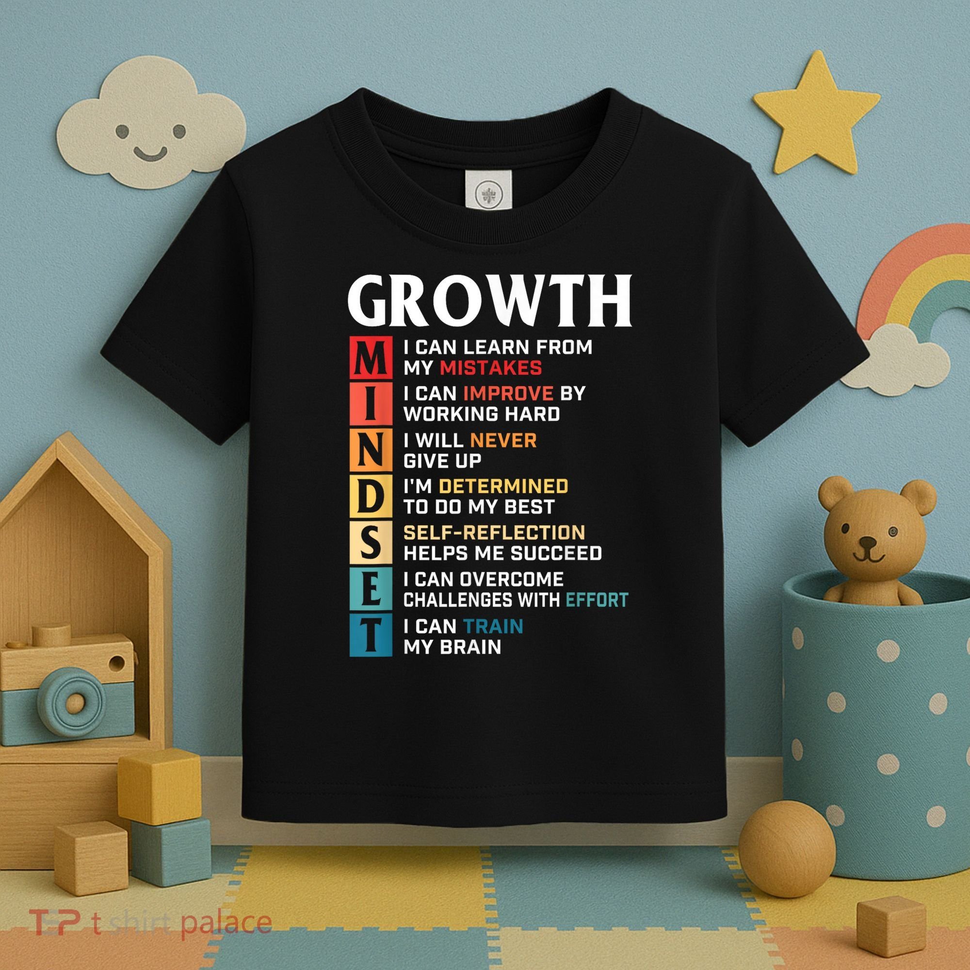 Growth Mindset Definition Motivational Quote Inspiration Toddler T-Shirt