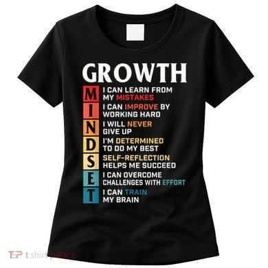 Growth Mindset Definition Motivational Quote Inspiration Women's T-Shirt