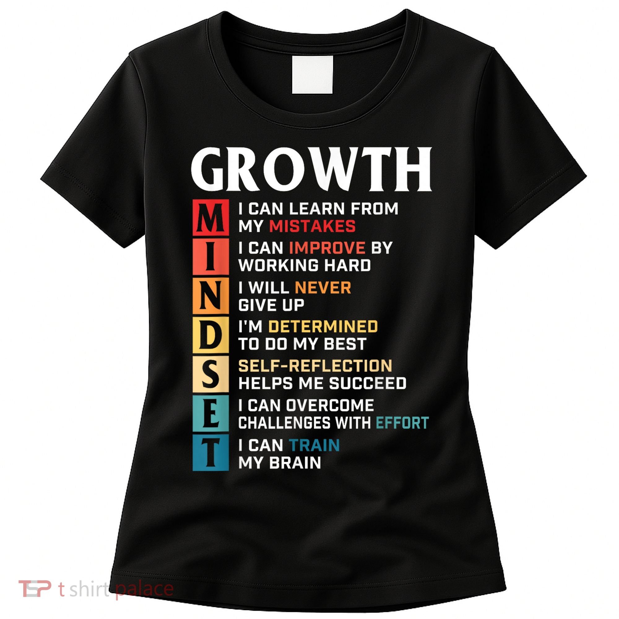 Growth Mindset Definition Motivational Quote Inspiration Women's T-Shirt