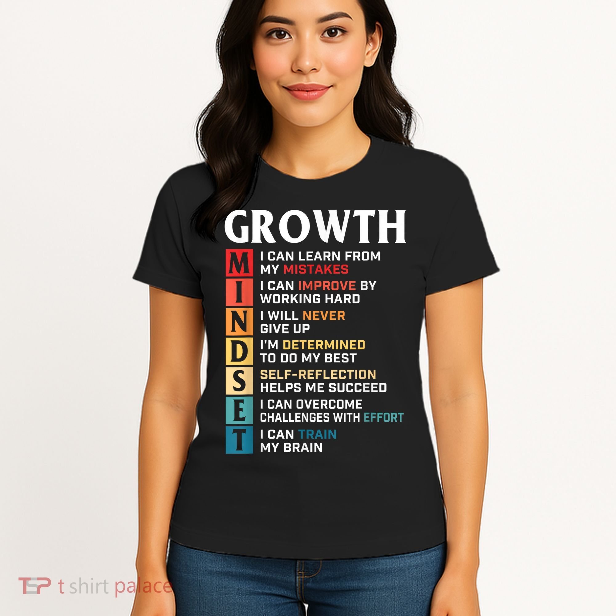 Growth Mindset Definition Motivational Quote Inspiration Women's T-Shirt