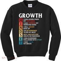 Growth Mindset Definition Motivational Quote Inspiration Kids Sweatshirt thumb 0