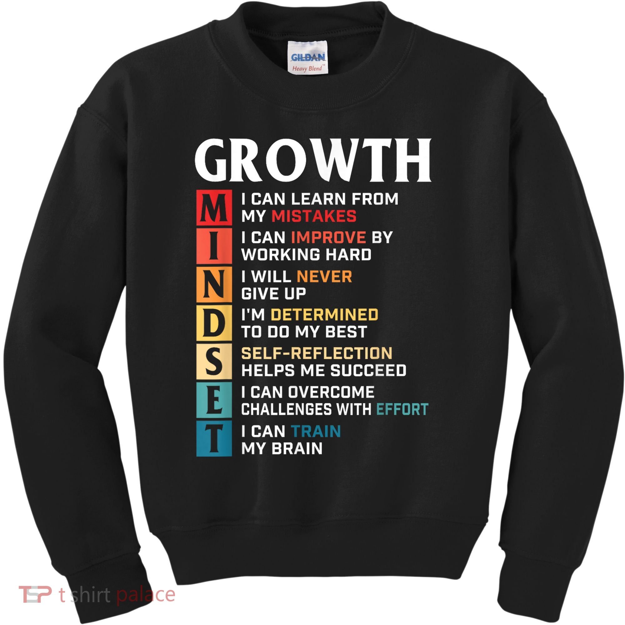 Growth Mindset Definition Motivational Quote Inspiration Kids Sweatshirt