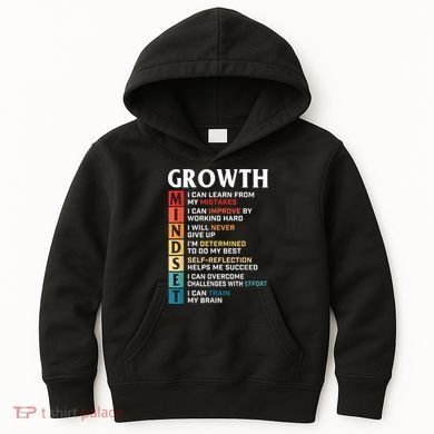 Growth Mindset Definition Motivational Quote Inspiration Kids Hoodie