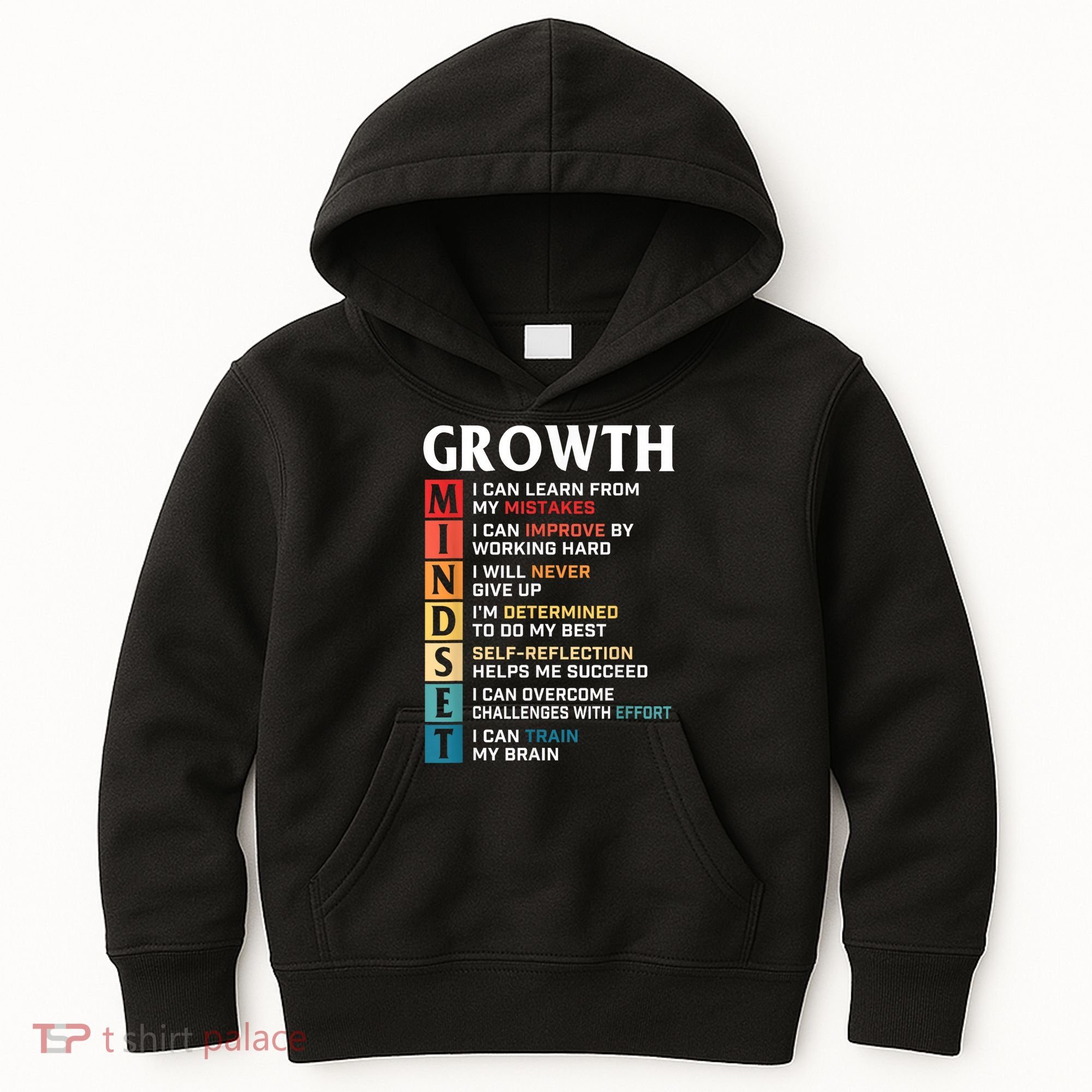 Growth Mindset Definition Motivational Quote Inspiration Kids Hoodie