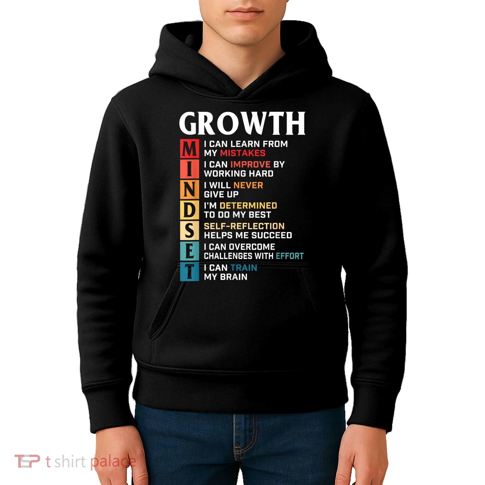 Growth Mindset Definition Motivational Quote Inspiration Kids Hoodie