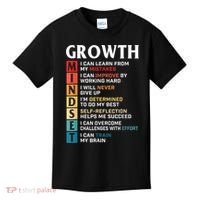 Growth Mindset Definition Motivational Quote Inspiration Kids T-Shirt thumb 0