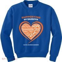 Gifts Ms Daughter Multiple Sclerosis Awareness Gift Kids Sweatshirt thumb 0