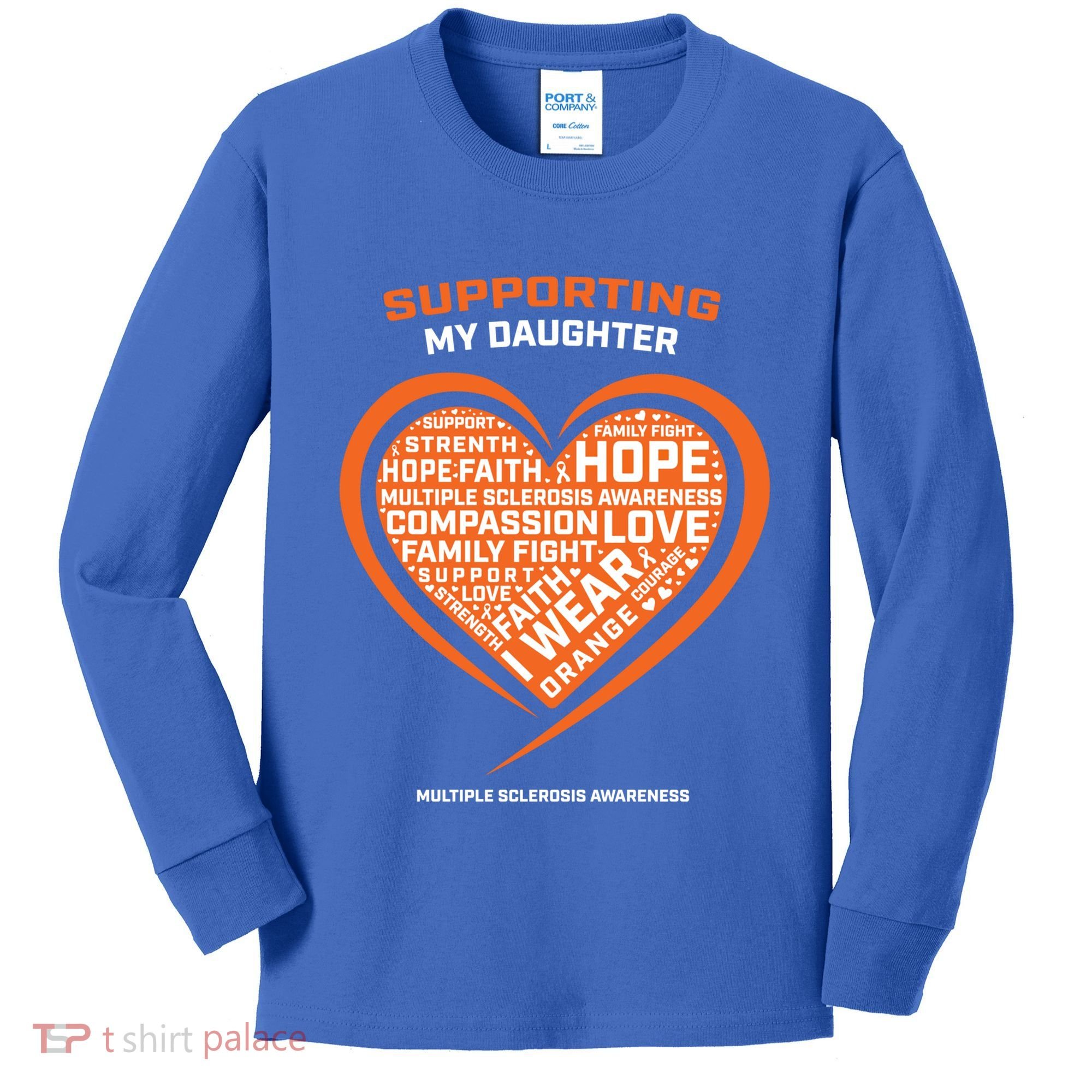 Gifts Ms Daughter Multiple Sclerosis Awareness Gift Kids Long Sleeve Shirt