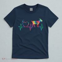 Goat Mom Dad Heartbeat Tie Dye Farm Animal T-Shirt thumb 5