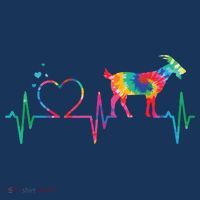 Goat Mom Dad Heartbeat Tie Dye Farm Animal Baby Bodysuit thumb 2