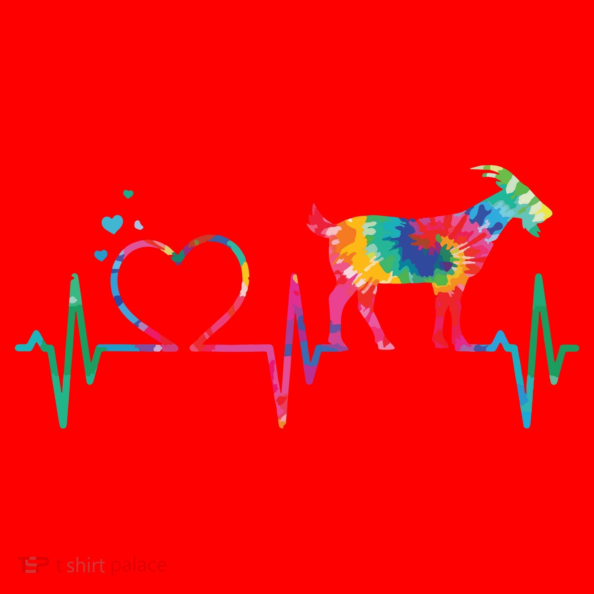 Goat Mom Dad Heartbeat Tie Dye Farm Animal Santa Hat