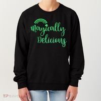 Glitter Magically Delicious Rainbow Shamrock St Patrick's Women's Sweatshirt thumb 0