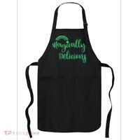 Glitter Magically Delicious Rainbow Shamrock St Patrick's Apron thumb 0