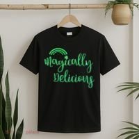 Glitter Magically Delicious Rainbow Shamrock St Patrick's T-Shirt thumb 2