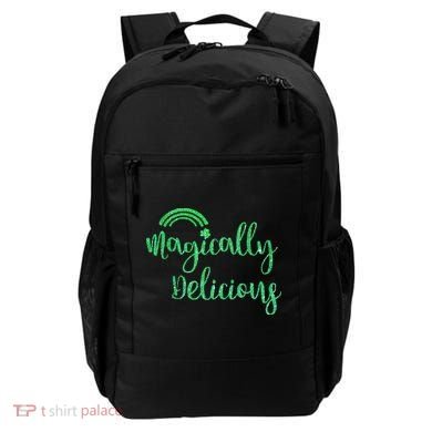 Glitter Magically Delicious Rainbow Shamrock St Patrick's Backpack