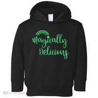 Glitter Magically Delicious Rainbow Shamrock St Patrick's Toddler Hoodie thumb 0