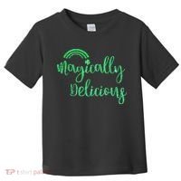 Glitter Magically Delicious Rainbow Shamrock St Patrick's Toddler T-Shirt thumb 0