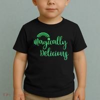 Glitter Magically Delicious Rainbow Shamrock St Patrick's Toddler T-Shirt thumb 2