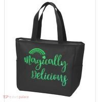 Glitter Magically Delicious Rainbow Shamrock St Patrick's Tote Bag thumb 3