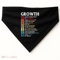 Growth Mindset Definition Motivational Quote Inspiration USA-Made Doggie Bandana thumb 0