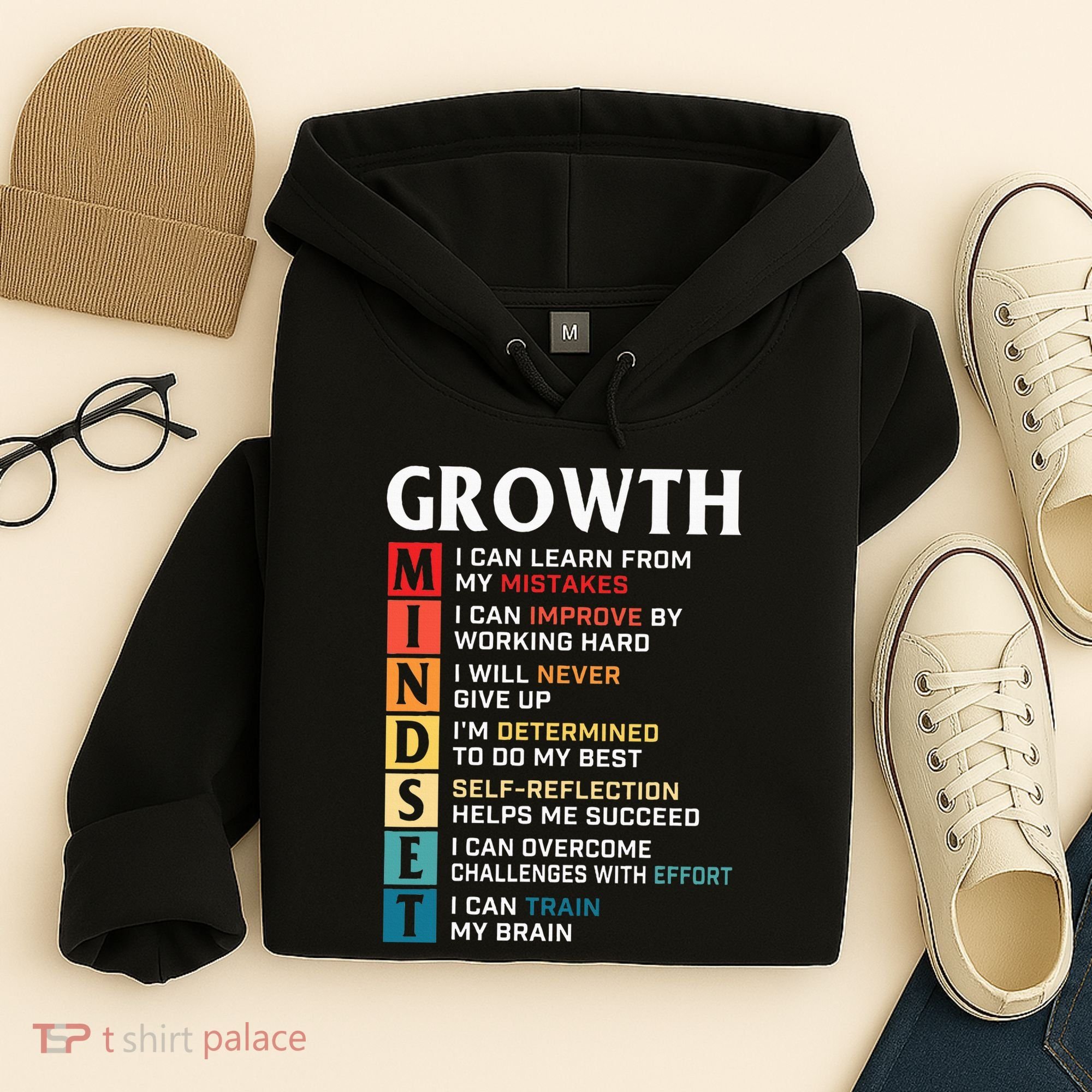 Growth Mindset Definition Motivational Quote Inspiration Hoodie