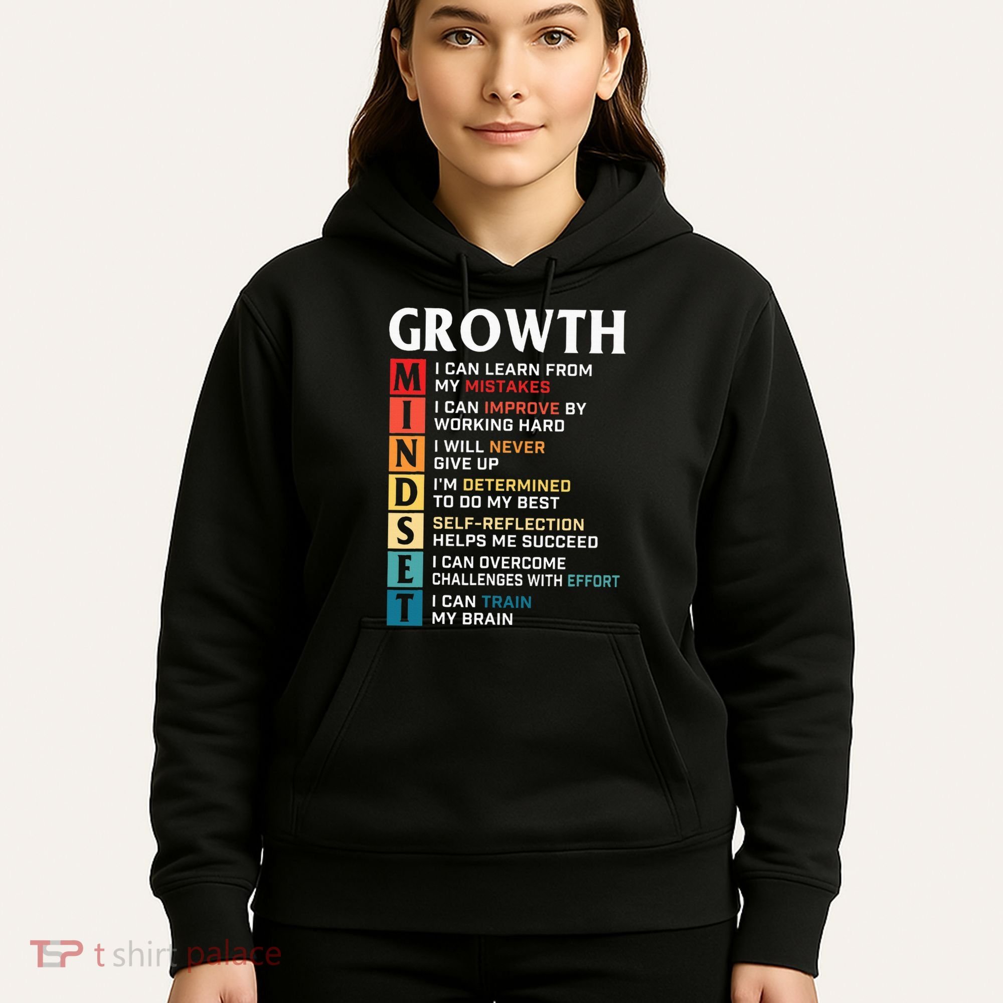 Growth Mindset Definition Motivational Quote Inspiration Hoodie