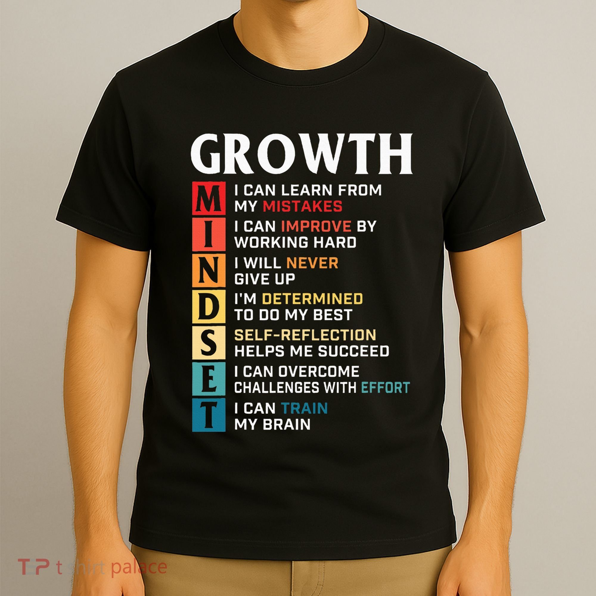 Growth Mindset Definition Motivational Quote Inspiration T-Shirt