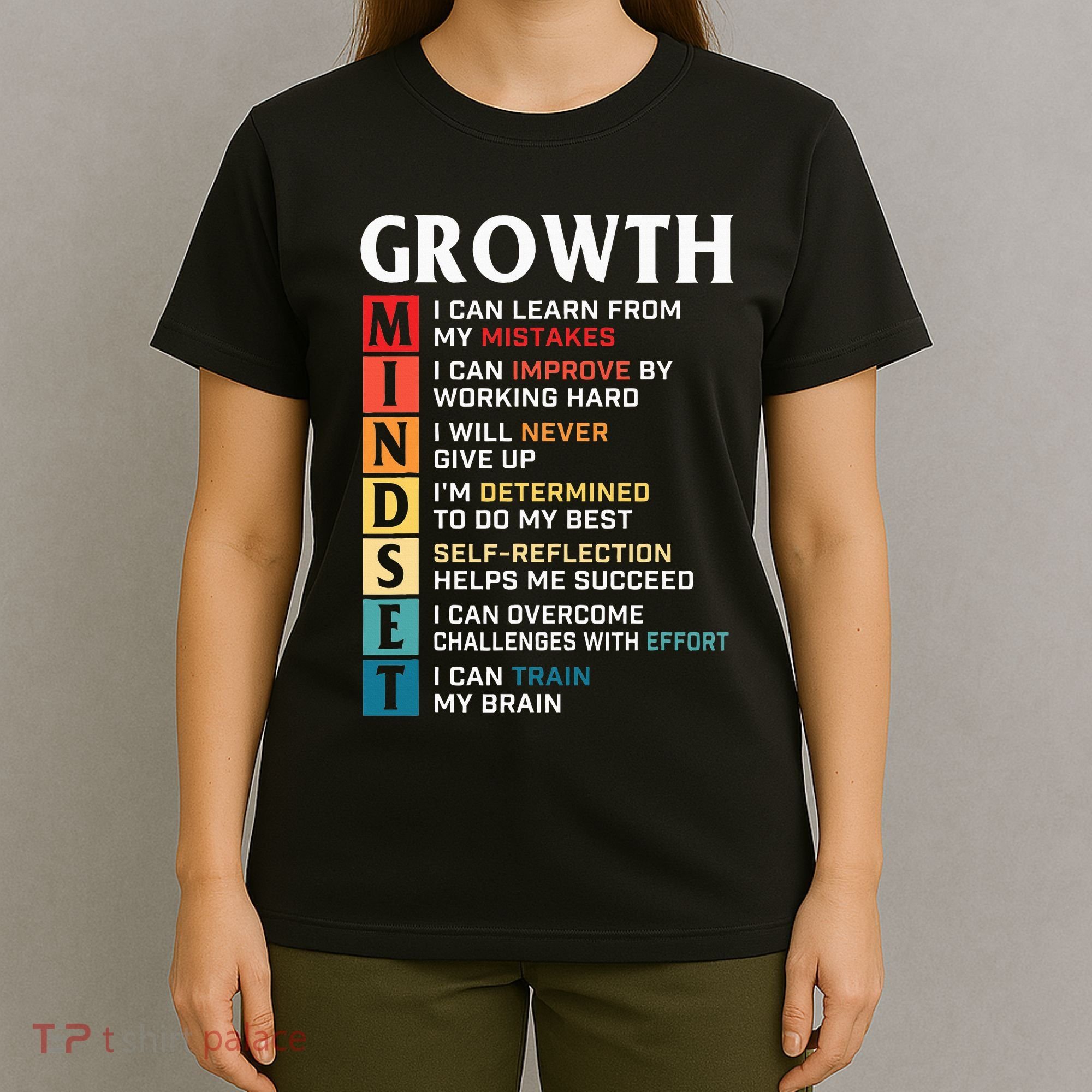 Growth Mindset Definition Motivational Quote Inspiration T-Shirt